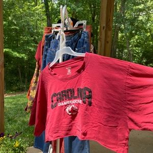 USC Vintage Oversized Cropped T-Shirt